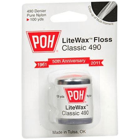 POH POH LiteWax Floss Classic 490 100 yds Each Dental Floss Antique White