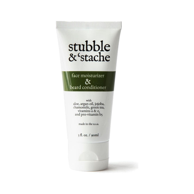 Stubble & 'Stache Stubble & 'Stache Face Moisturizer And Beard Conditioner 3 Oz Beard Conditioner Light Gray