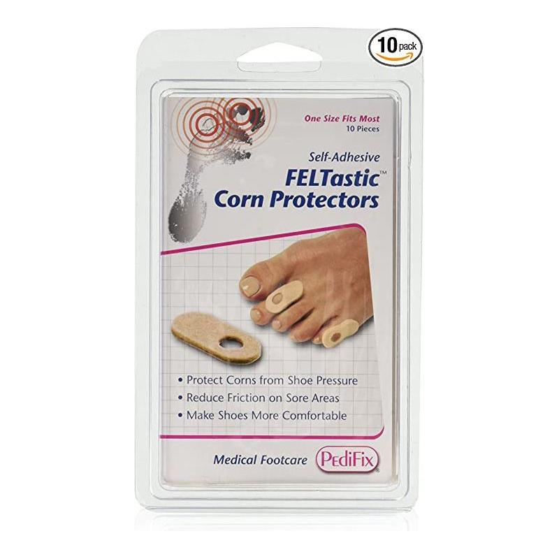 PediFix PediFix Felt Corn Protectors 10 Count Corn Protectors Light Gray