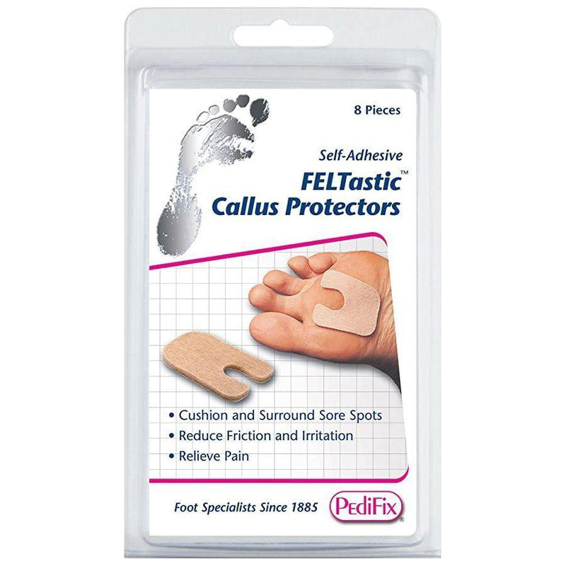 PediFix PediFix Felt Callus Protectors 8 Pack Callus Protectors Light Gray