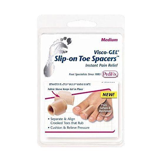 PediFix PediFix Visco-Gel Slip-On Toe Spacer Large 2/Pack Foot Care Product Misty Rose