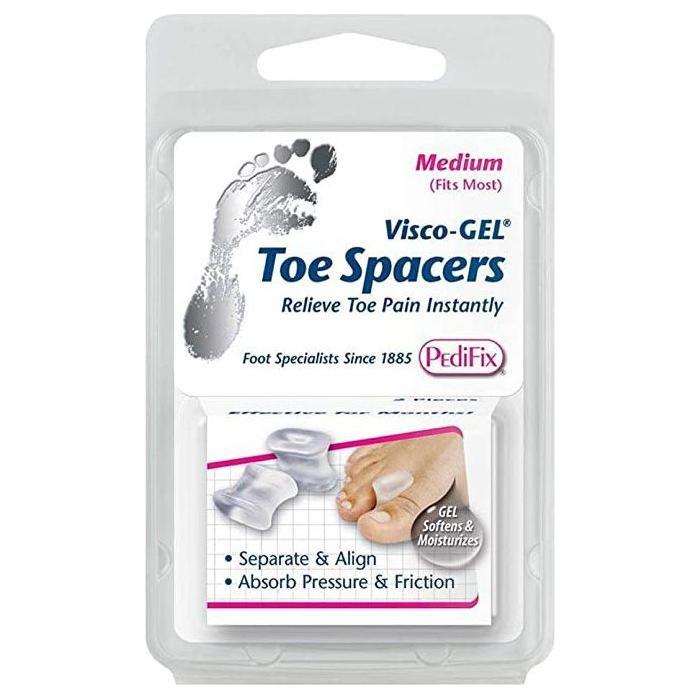 PediFix Visco-Gel Toe Tubes 2 Sm Dshp Toe Tubes Light Gray