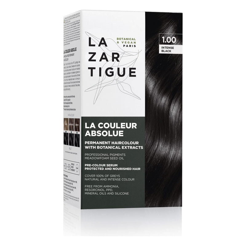 Lazartigue Lazartigue La Couleur Absolue Permanent Hair Color Kit 1.00 Intense Black Hair Color Kit Light Gray