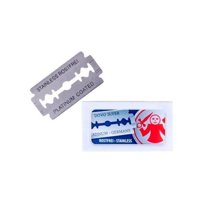 Dovo Dovo Super Razor 10 Blades for Safety Razor Platinum Stainless Solingen Germany Safety Razor Blades Light Gray
