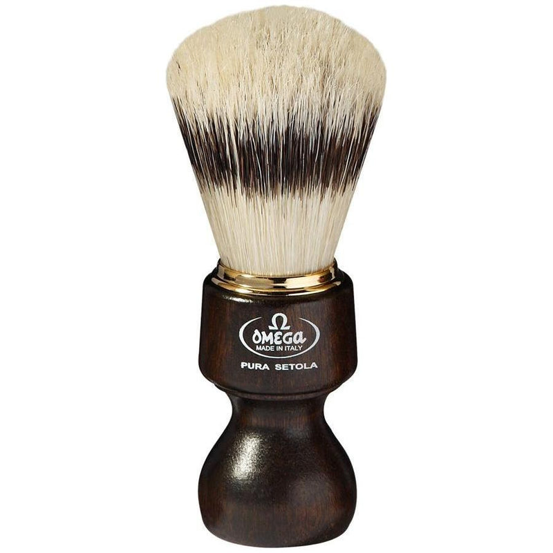 Omega Omega Ovangkol Wood Omega Boar Shaving Brush #11126 Shaving Brush Light Gray
