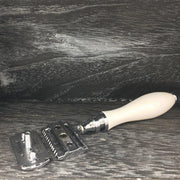 Parker Parker 111W White Resin Handle Safety Razor Safety Razor Dark Slate Gray