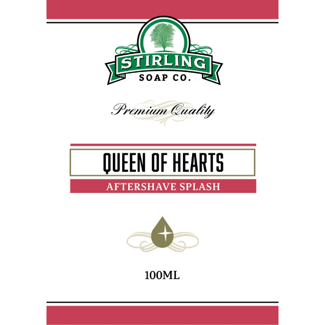 Stirling Soap Co Stirling Soap Co. Queen of Hearts Shaving Collection Shaving Set Maroon Aftershave Splash 3.3oz