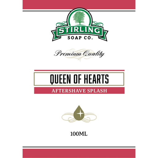 Stirling Soap Co Stirling Soap Co. Queen of Hearts Shaving Collection Shaving Set Maroon Aftershave Splash 3.3oz