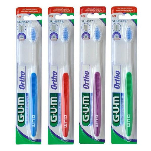 Gum GUM Orthodontic 124 Soft Toothbrush (Assorted Colors) Toothbrush Light Gray