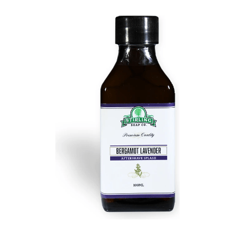 Stirling Soap Co Stirling Soap Co. Bergamot Lavender Shaving Collection Shaving Set Lavender Aftershave Splash 3.4oz