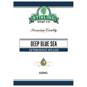 Stirling Soap Co Stirling Soap Co. Deep Blue Sea Shaving Collection Shaving Set Light Gray Shaving Soap 5.8oz,Aftershave Splash 100ML,Post Shave Balm 4oz,EDT 1.7oz