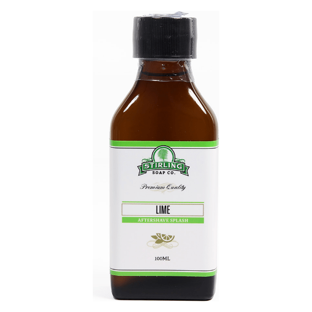 Stirling Soap Co Stirling Soap Co. Lime Shaving Collection Shaving Set Light Gray Aftershave Splash 3.4oz