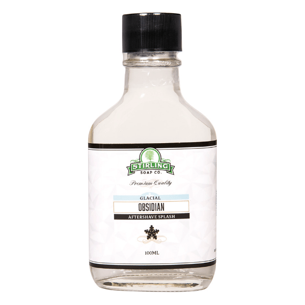 Stirling Soap Co Stirling Soap Co. Glacial - Obsidian Shaving Collection Shaving Set Dark Slate Gray Aftershave Splash 3.4oz