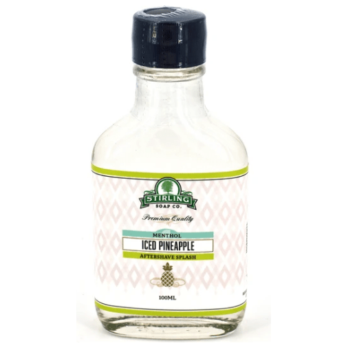 Stirling Soap Co Stirling Soap Co. Iced Pineapple Shaving Collection Shaving Set Dark Olive Green Aftershave 3.4oz