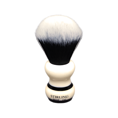 Stirling Soap Co Stirling Soap Co. Synthetic 2-Band Black Stripe Handle Shaving Brush Shaving Brush Black