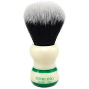 Stirling Soap Co Stirling Soap Co. Synthetic 2-Band Green Stripe Handle Shaving Brush Shaving Brush Black
