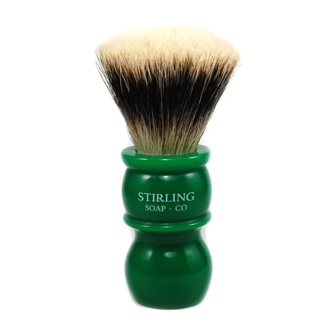 Stirling Soap Co Stirling Soap Co. Green Handle Fan Knot Badger Shaving Brush Shaving Brush Wheat