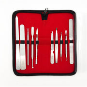 Dural Dural  Manicure/ Pedicure/Facial Complete Kit with Leather Case Stainless Steel (Grade A+) Manicure/Pedicure/Facial Kit Firebrick