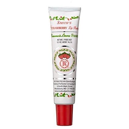 Smith's Rosebud Perfume Co. Strawberry Lip Balm Tube 0.5 oz Lip Balm Light Gray