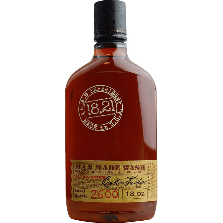 18.21 18.21 Man Made Sweet Tobacco Hair Shampoo and Body Wash for Men, 18 Oz Shampoo and Body Wash Saddle Brown