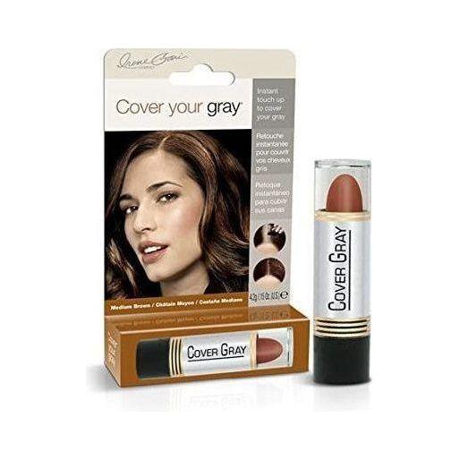 Irene Gari Irene Gari Cover Your Gray Touch Up Stick Medium Brown 0.15 oz Hair Color Light Gray