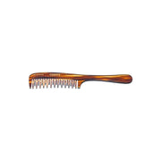 KENT Kent 21T Hand Made Curved Double-Row Detangling Comb, 7.5 Inch, 1 Oz Detangling Comb Sienna