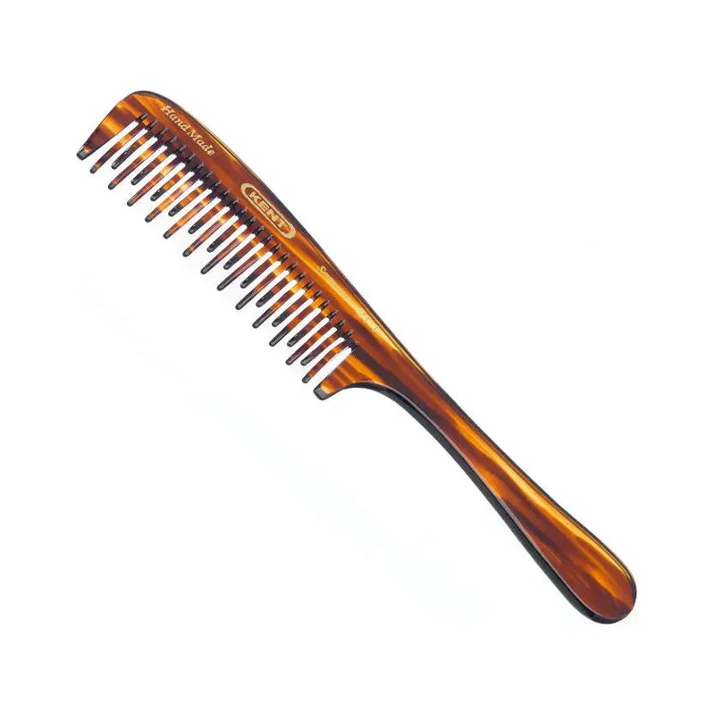 KENT Kent 21T Hand Made Curved Double-Row Detangling Comb, 7.5 Inch, 1 Oz Detangling Comb Sienna