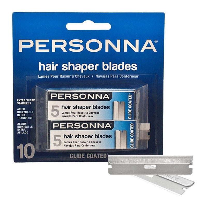 Personna Personna Hair Shaper Blades 10 Count Shaving Blades Light Gray