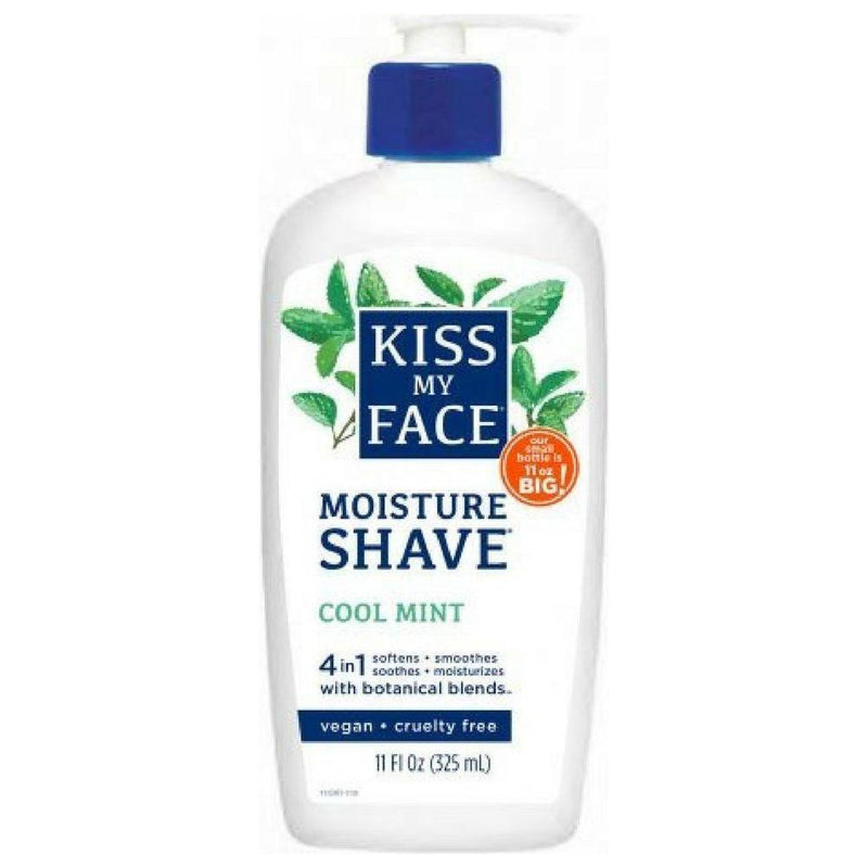 Kiss My Face Kiss My Face 4-in-1 Moisture Shave, Cool Mint (Green) 325ml Shaving Cream Lavender