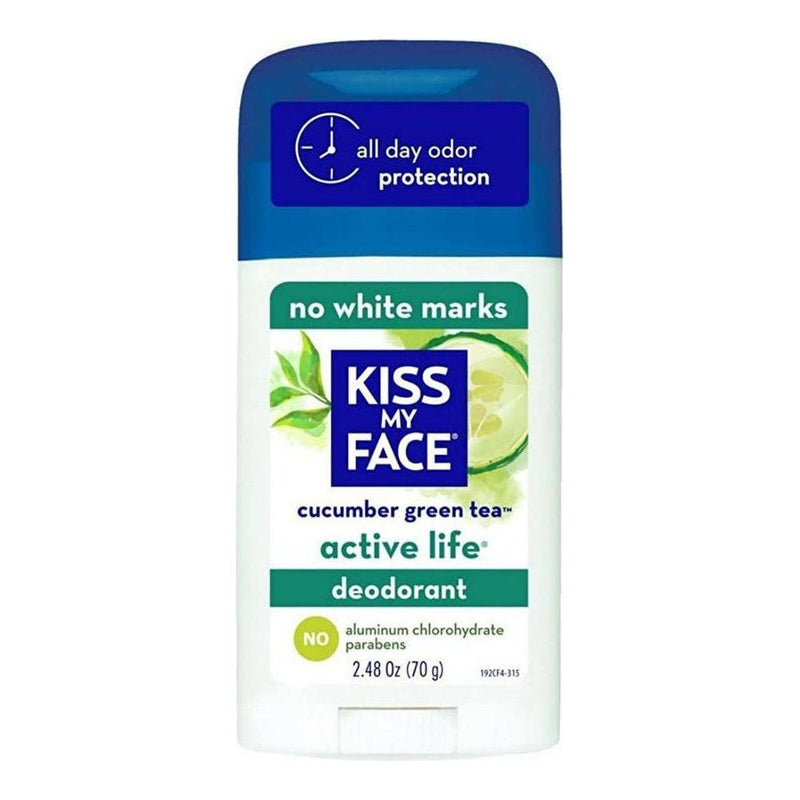 Kiss My Face Kiss My Face Active Life Deodorant Stick, Cucumber Green Tea, 2.48 Oz Deodorant Stick Beige