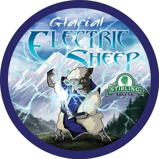 Stirling Soap Co Stirling Soap Co. Electric Sheep Glacial Shaving Collection Shaving Set Dark Slate Gray Shaving Soap 5.8oz