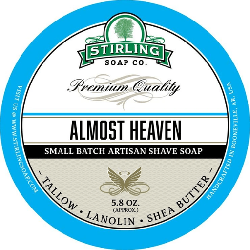 Stirling Soap Co Stirling Soap Co. Almost Heaven Shave Soap Jar 5.8 oz Shave Soap Deep Sky Blue