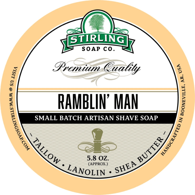 Stirling Soap Co Stirling Soap Co. Ramblin' Man Shaving Collection Shaving Set Wheat Shaving Soap 5.8oz