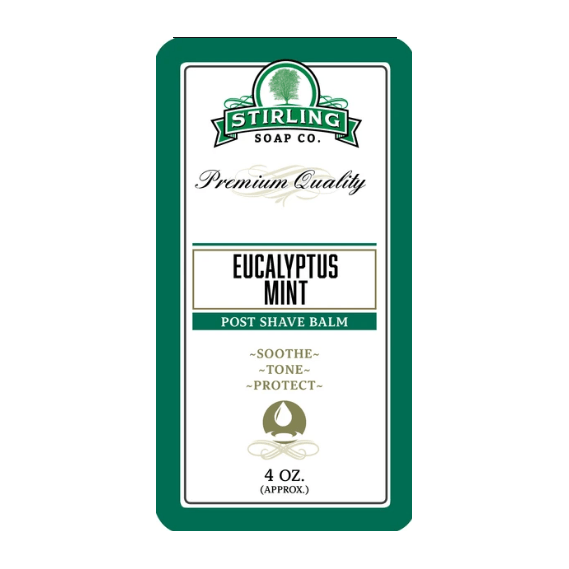 Stirling Soap Co Stirling Soap Co. Eucalyptus Mint Shaving Collection Shaving Set Dark Slate Gray Post Shave Balm 4oz