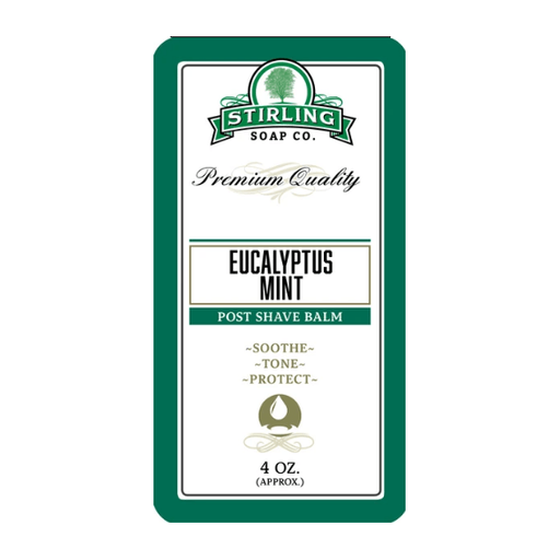 Stirling Soap Co Stirling Soap Co. Eucalyptus Mint Shaving Collection Shaving Set Dark Slate Gray Post Shave Balm 4oz