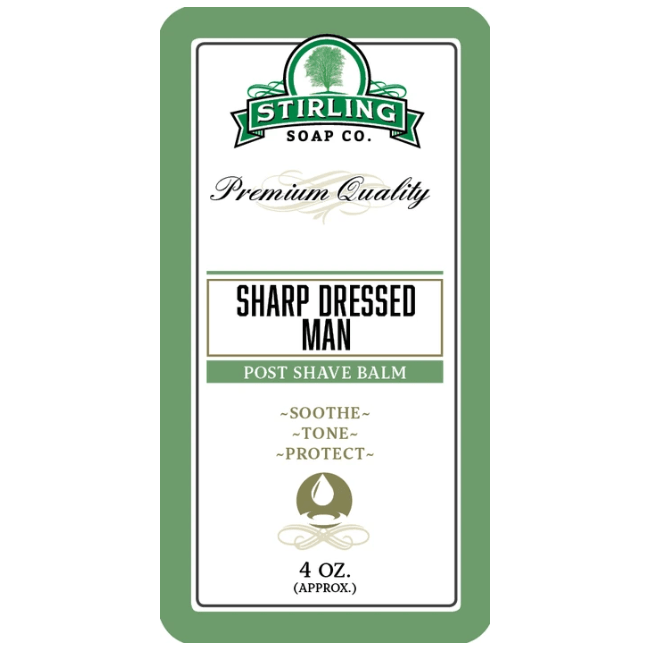 Stirling Soap Co Stirling Soap Co. Sharp Dressed Man Shaving Collection Shaving Set Slate Gray Post Shave Balm 4oz