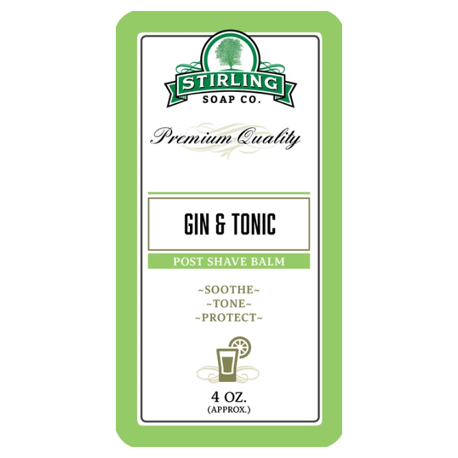 Stirling Soap Co Stirling Soap Co. Gin & Tonic Shaving Collection Shaving Set Dark Sea Green Post Shave Balm 4oz