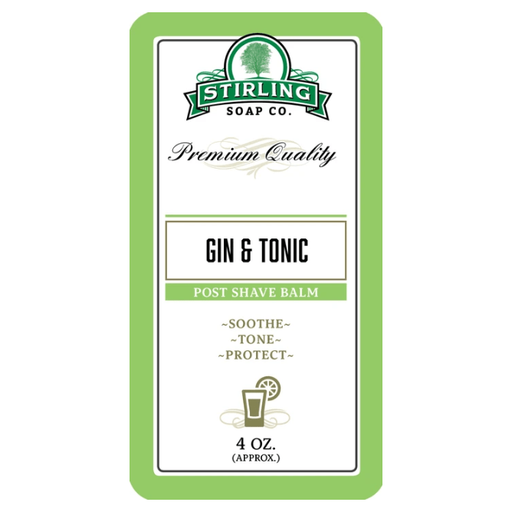 Stirling Soap Co Stirling Soap Co. Gin & Tonic Shaving Collection Shaving Set Dark Sea Green Post Shave Balm 4oz