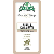 Stirling Soap Co Stirling Soap Co. Vanilla Sandalwood Shaving Collection Shaving Set Light Gray Post Shave Balm 4oz