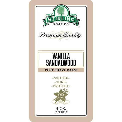 Stirling Soap Co Stirling Soap Co. Vanilla Sandalwood Shaving Collection Shaving Set Light Gray Post Shave Balm 4oz