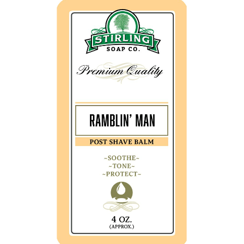 Stirling Soap Co Stirling Soap Co. Ramblin' Man Shaving Collection Shaving Set Light Goldenrod Post Shave Balm 4oz