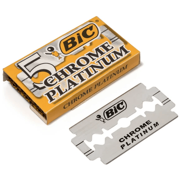 Bic Bic Chrome Platinum Double Edge Razor Blades - 5 Pack Razor Blades Light Gray
