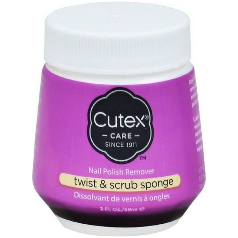 Cutex Cutex Twist & Scrub Remover Jar 2 Oz Nail Polish Remover Lavender