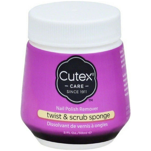 Cutex Cutex Twist & Scrub Remover Jar 2 Oz Nail Polish Remover Lavender