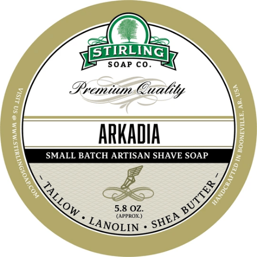 Stirling Soap Co Stirling Soap Co. Arkadia Shaving Collection Shaving Set Dark Khaki Shaving Soap 5.8 oz