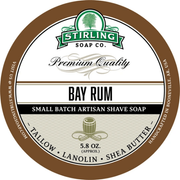 Stirling Soap Co Stirling Soap Co. Bay Rum Shaving Collection Shaving Set Light Gray Shaving Soap 5.8 oz