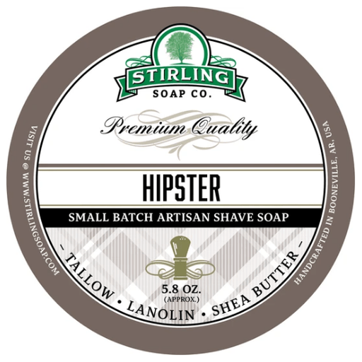 Stirling Soap Co Stirling Soap Co. Hipster Shaving Collection Shaving Set Dim Gray Shaving Soap 5.8oz