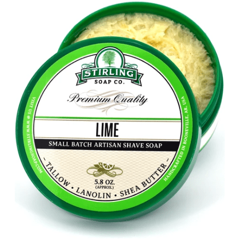 Stirling Soap Co Stirling Soap Co. Lime Shaving Collection Shaving Set Forest Green Shaving Soap 5.8oz