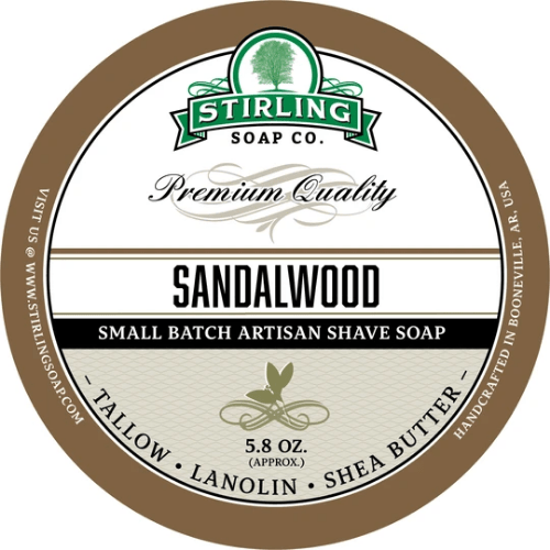 Stirling Soap Co Stirling Soap Co. Sandalwood Shaving Collection Shaving Set Dim Gray Shaving Soap 5.8oz