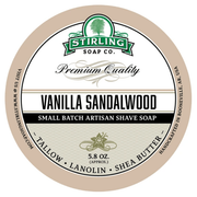 Stirling Soap Co Stirling Soap Co. Vanilla Sandalwood Shaving Collection Shaving Set Gray Shaving Soap 5.8 oz